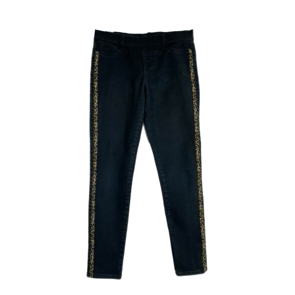 Wonder Nation Girl’s Pull-On Black Leopard Print Side Stripe Jeggings